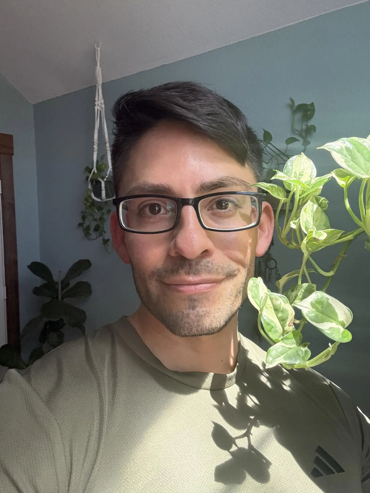 Michael Mascorro in his studio